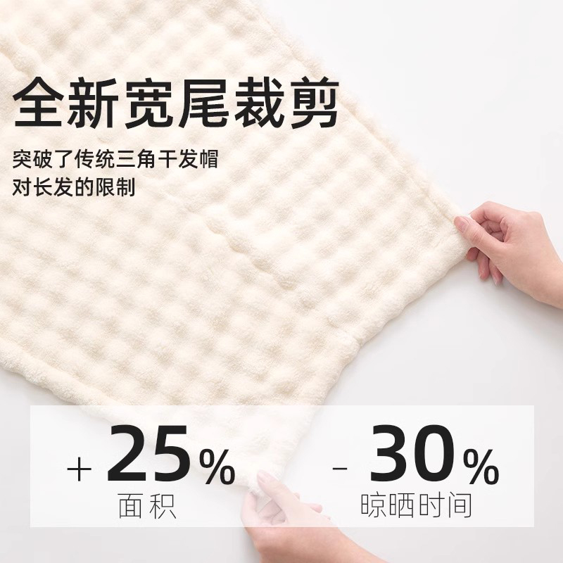 【A类认证】新款干发帽法式轻奢成人加大加厚强力吸水速干护发包头干发毛巾 图片 3