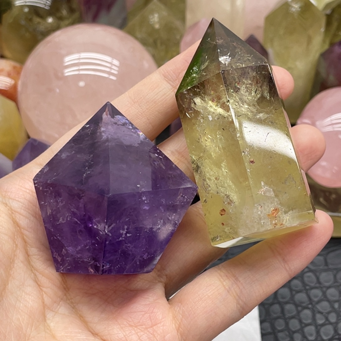 *****水晶未镶嵌珠宝半成品30柱子