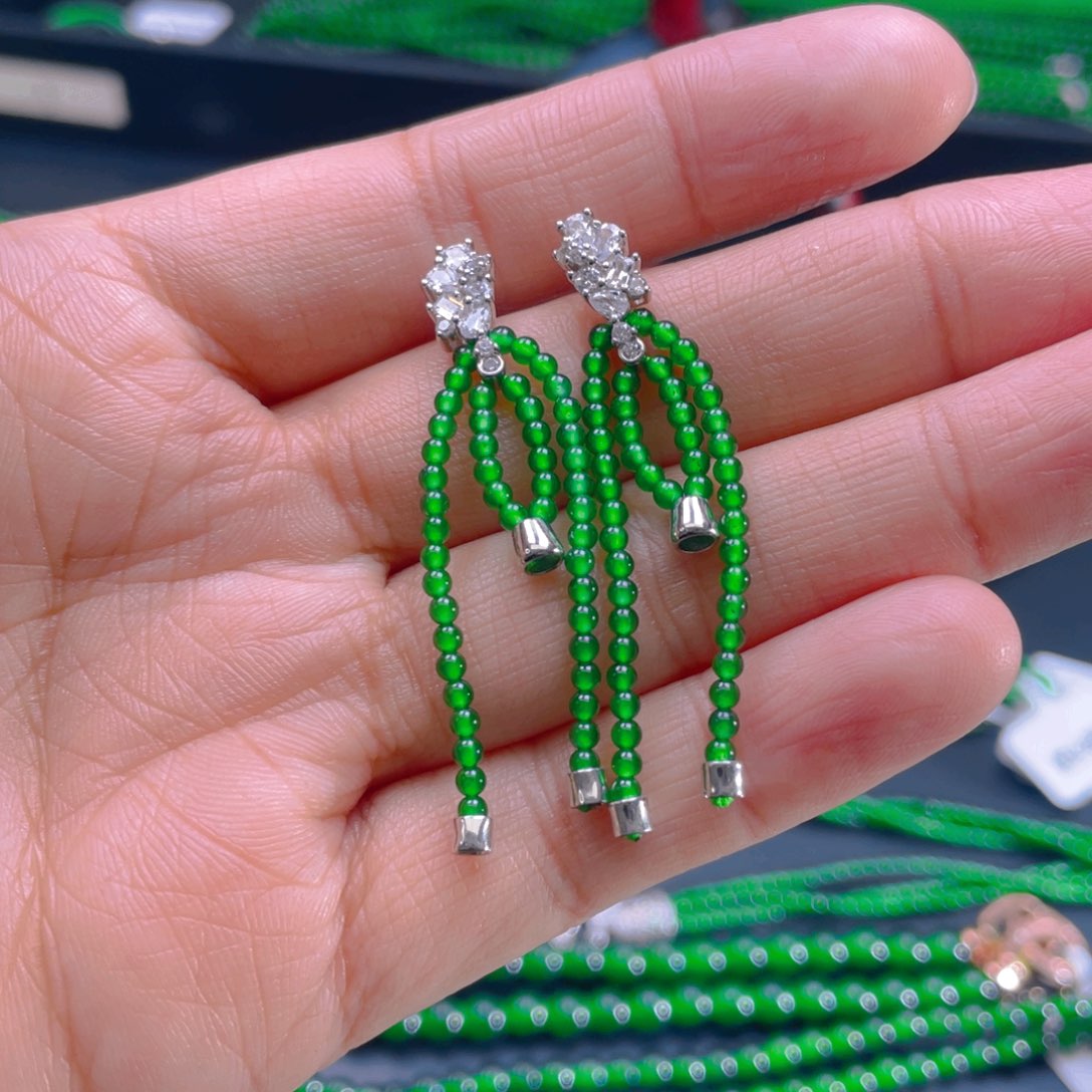 翡翠项链银S925镶嵌，1