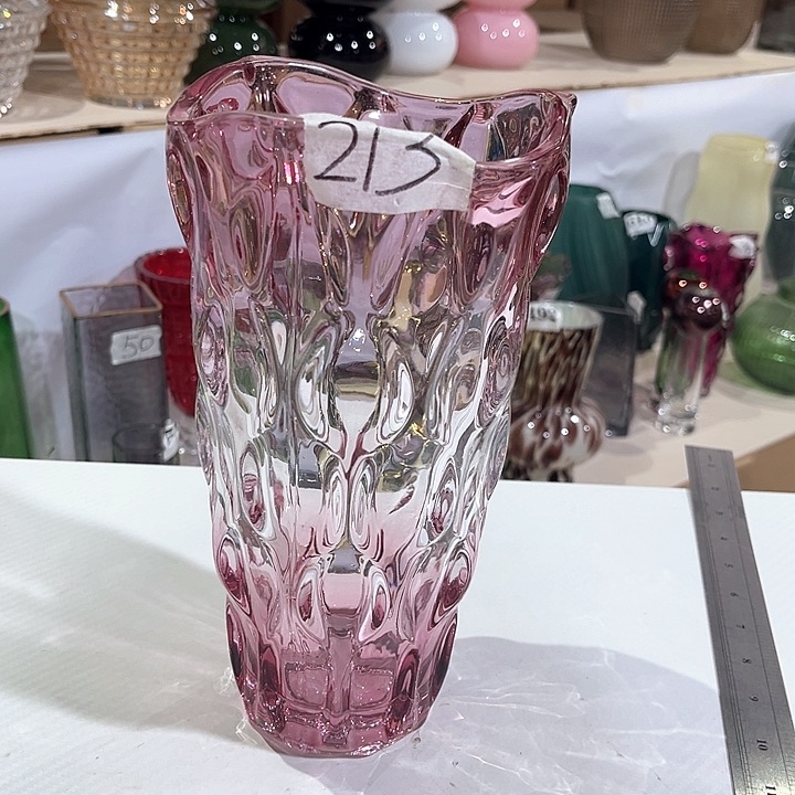 玻璃213高24口12水晶玻璃花瓶嘎嘎好看