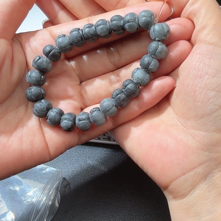 落***山定制翡翠未镶嵌天然缅甸翡翠A货乌鸡莲花珠不退不换