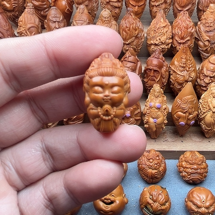 橄榄核吊坠18观音