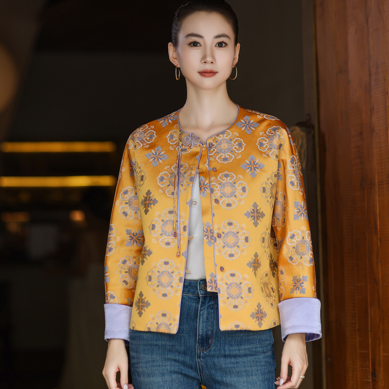 【如意花】新中式轻国风外套女2025秋新款轻奢盘扣高级感百搭上衣