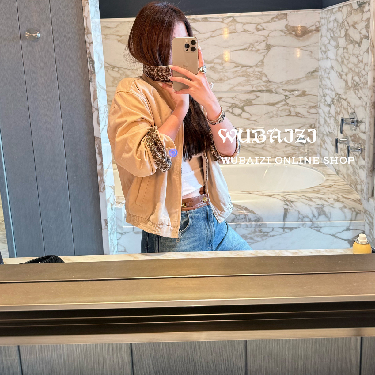 WUBAIZI ｜老钱风休闲极简短款短外套翻领25822