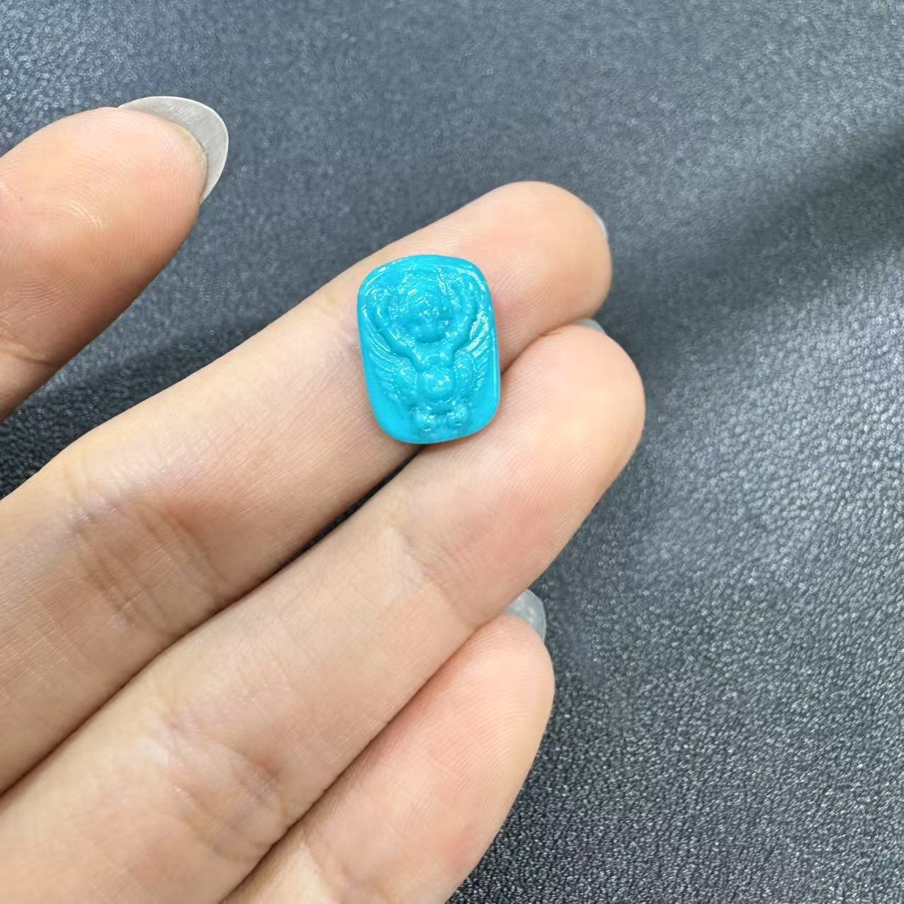 【举石饰品】X02-H73-071绿松石吊坠（一件/约14*10*4mm）u