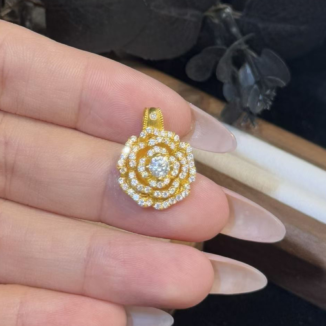 足金精品工艺吊坠