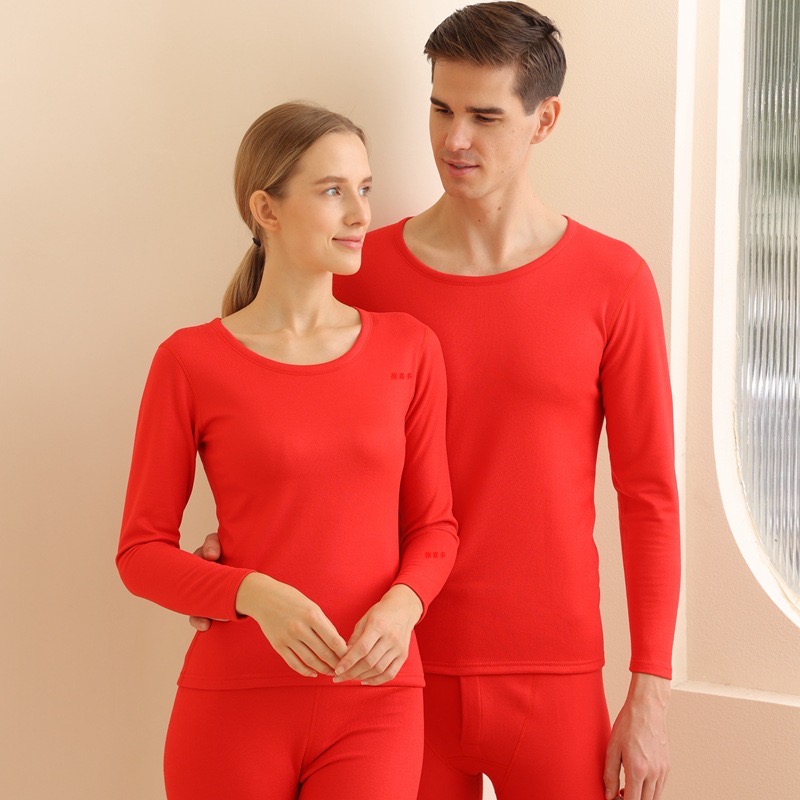山羊绒桑蚕丝保暖内衣男女士情侣套装加厚加绒冬季发热WH