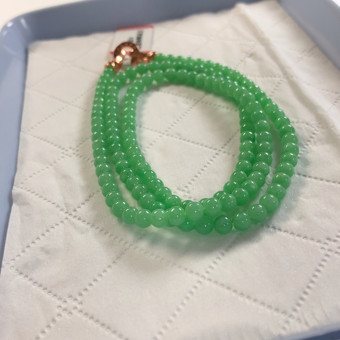 翡翠未镶嵌项圈项链