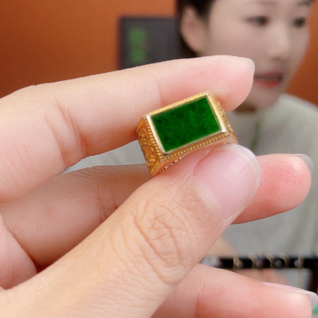 翡翠银S925镶嵌耳饰