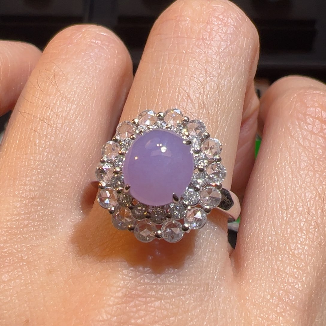 翡翠戒指18K金镶嵌收到货48小时鉴赏期