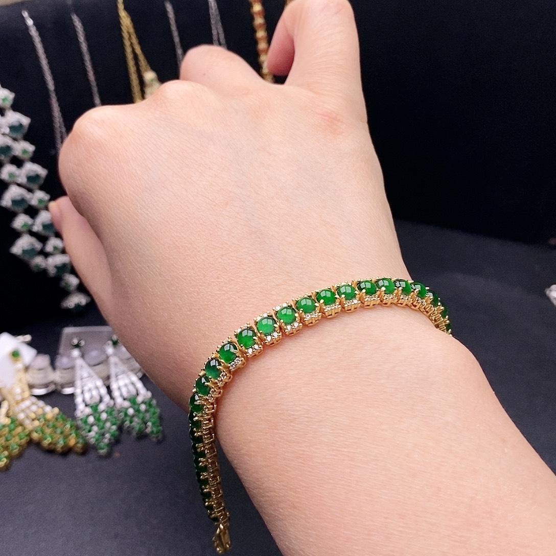 翡翠银S925镶嵌戒指