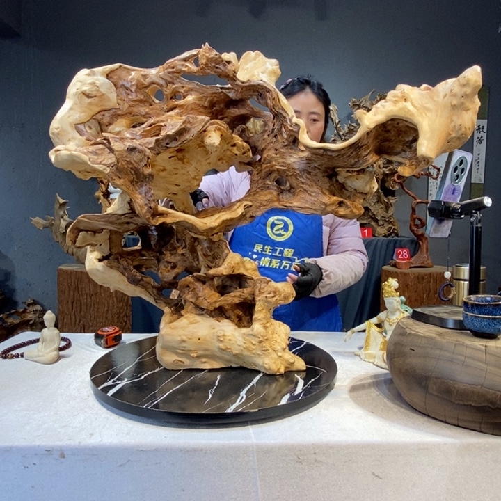 小***生木草木堂根艺摆件785