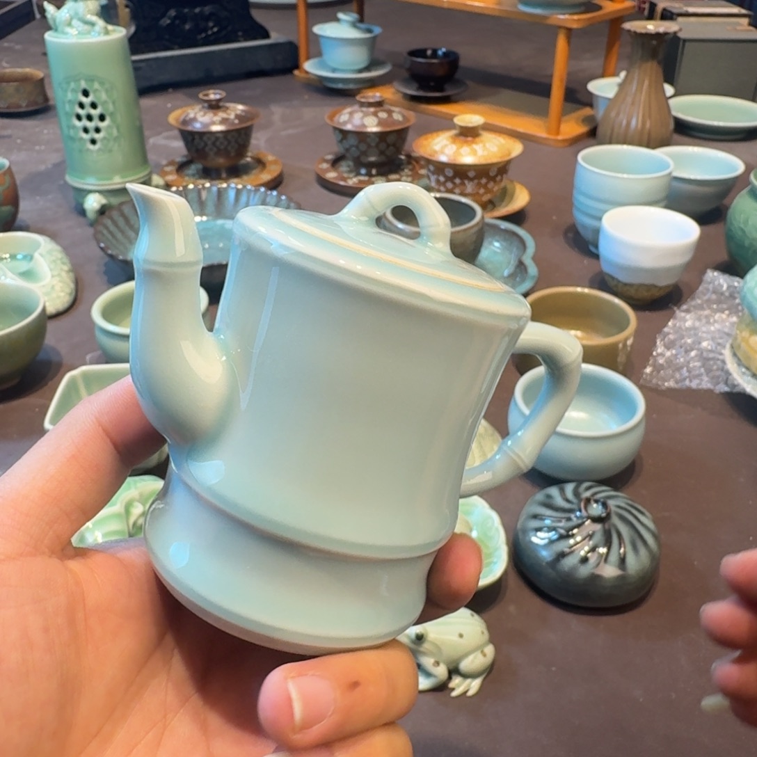 龙泉青瓷茶具微瑕