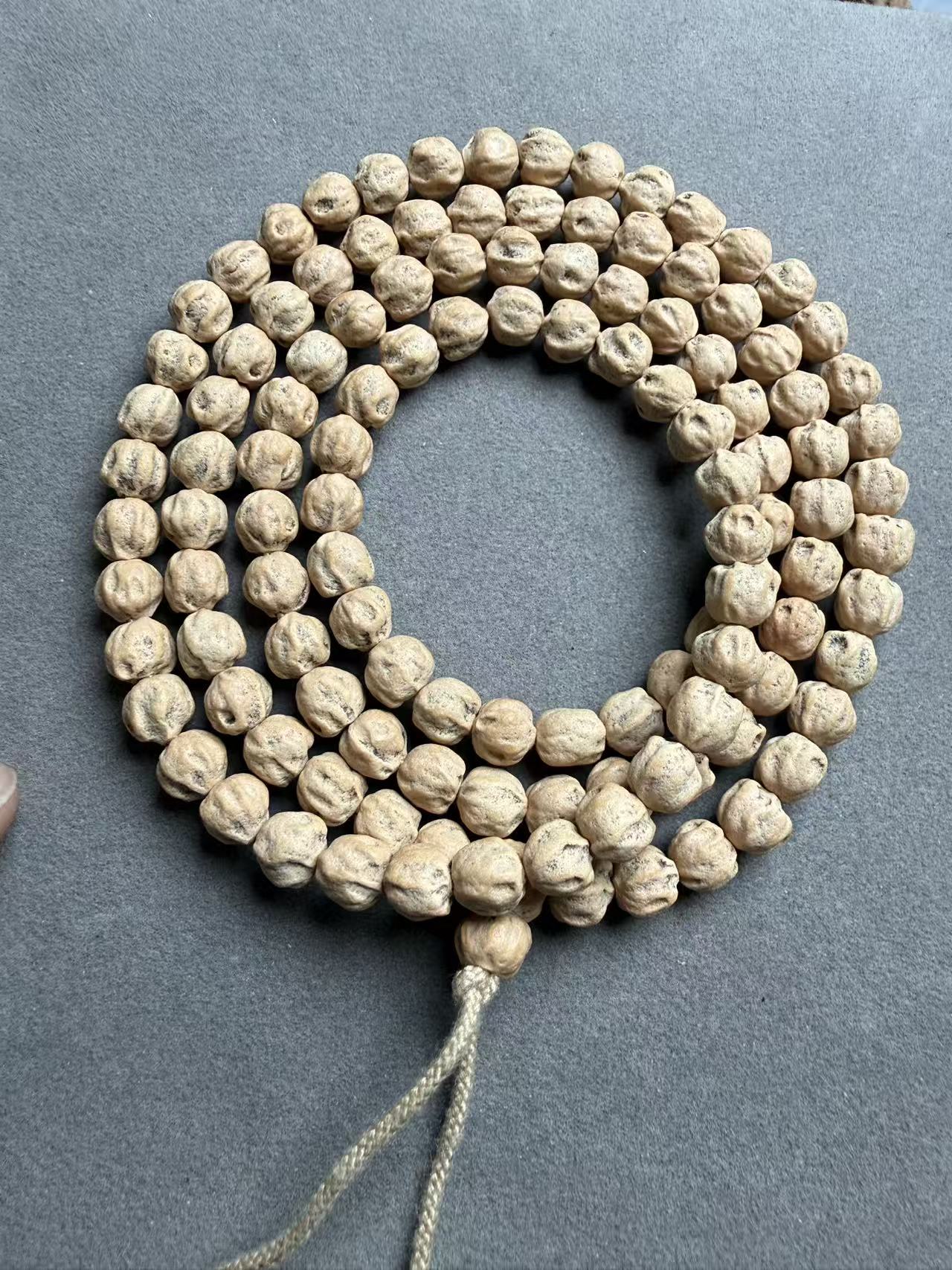 西藏热振百香籽原桩佛手108脖挂