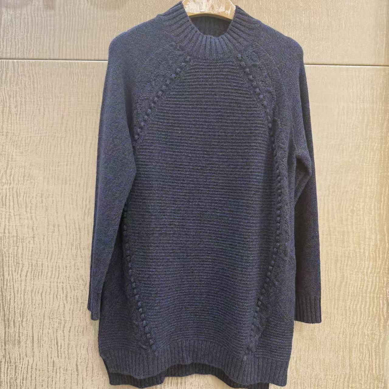 【老粉福利】山羊绒半高领中长女衫81220【619】