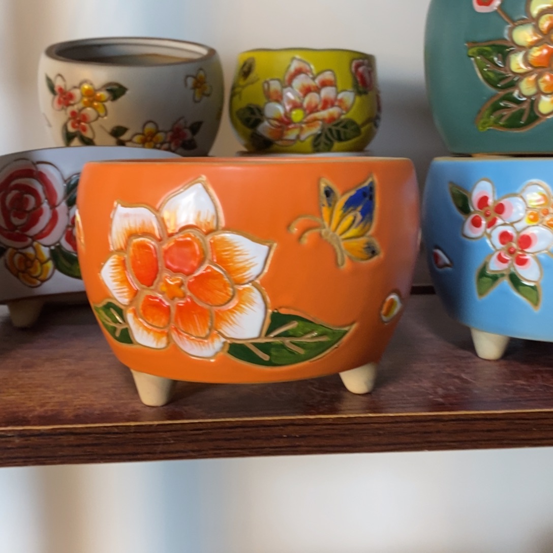 红陶韩式多肉植物花盆