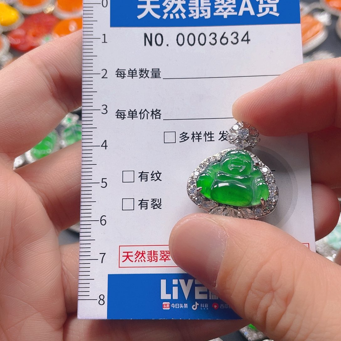 翡翠未镶嵌吊坠(不含链)