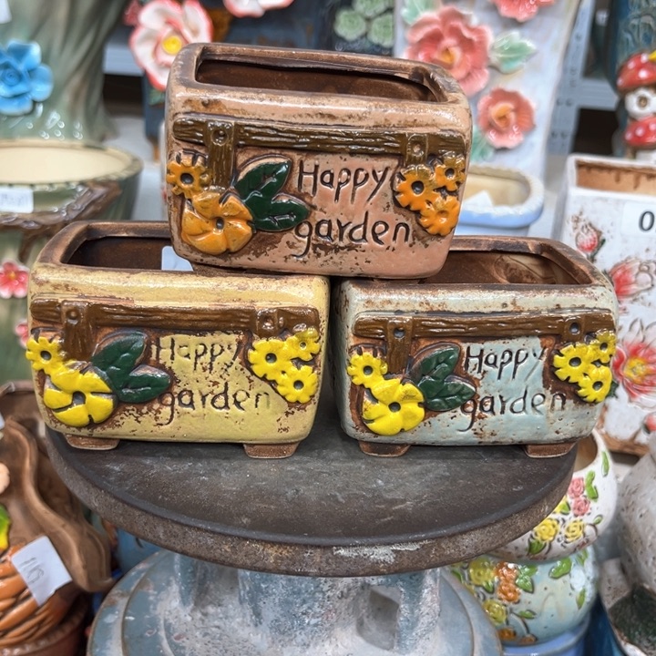 紫砂花盆粗陶材质多肉花盆