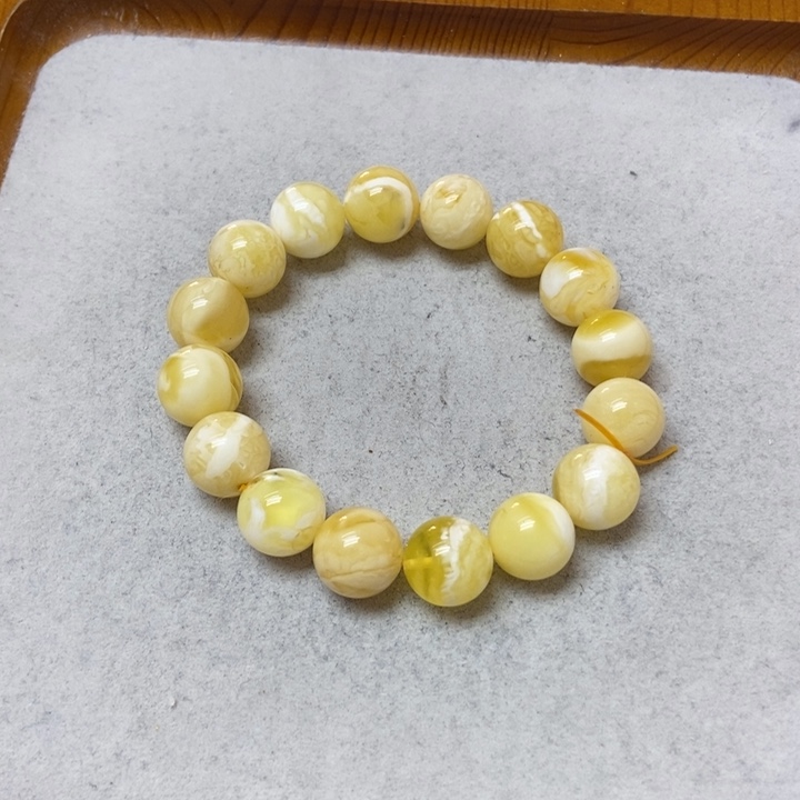 蜜蜡未镶嵌裸石手串