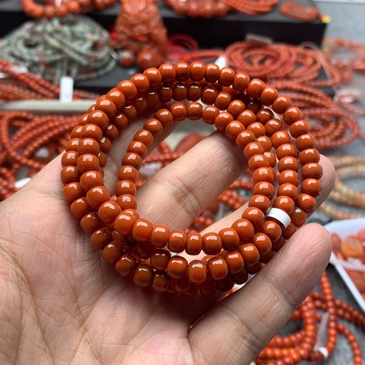 未镶嵌手串南红玛瑙心*在6m m