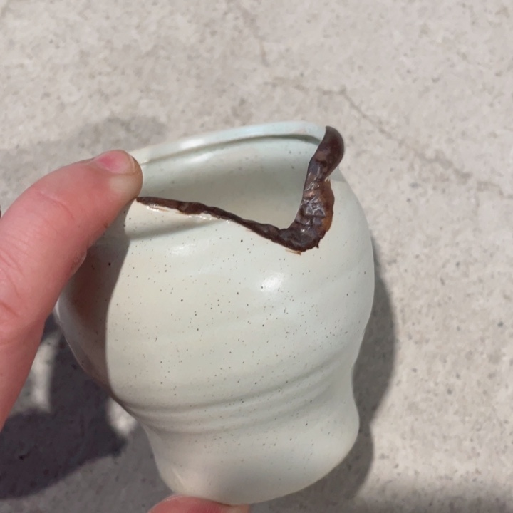 陶瓷半手工花盆9.9发