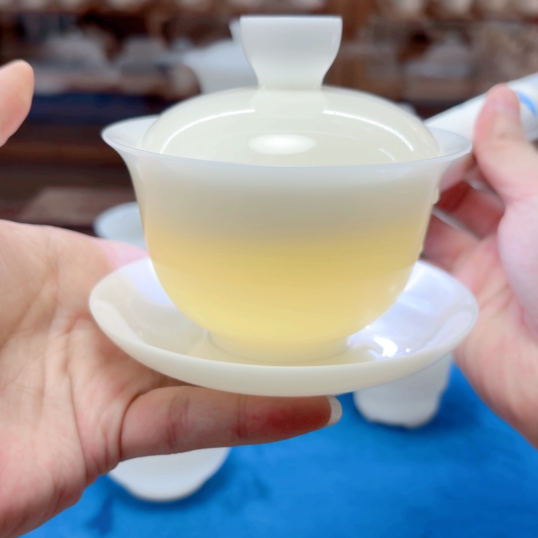 素烧150毫升璞玉冰种玉瓷茶具