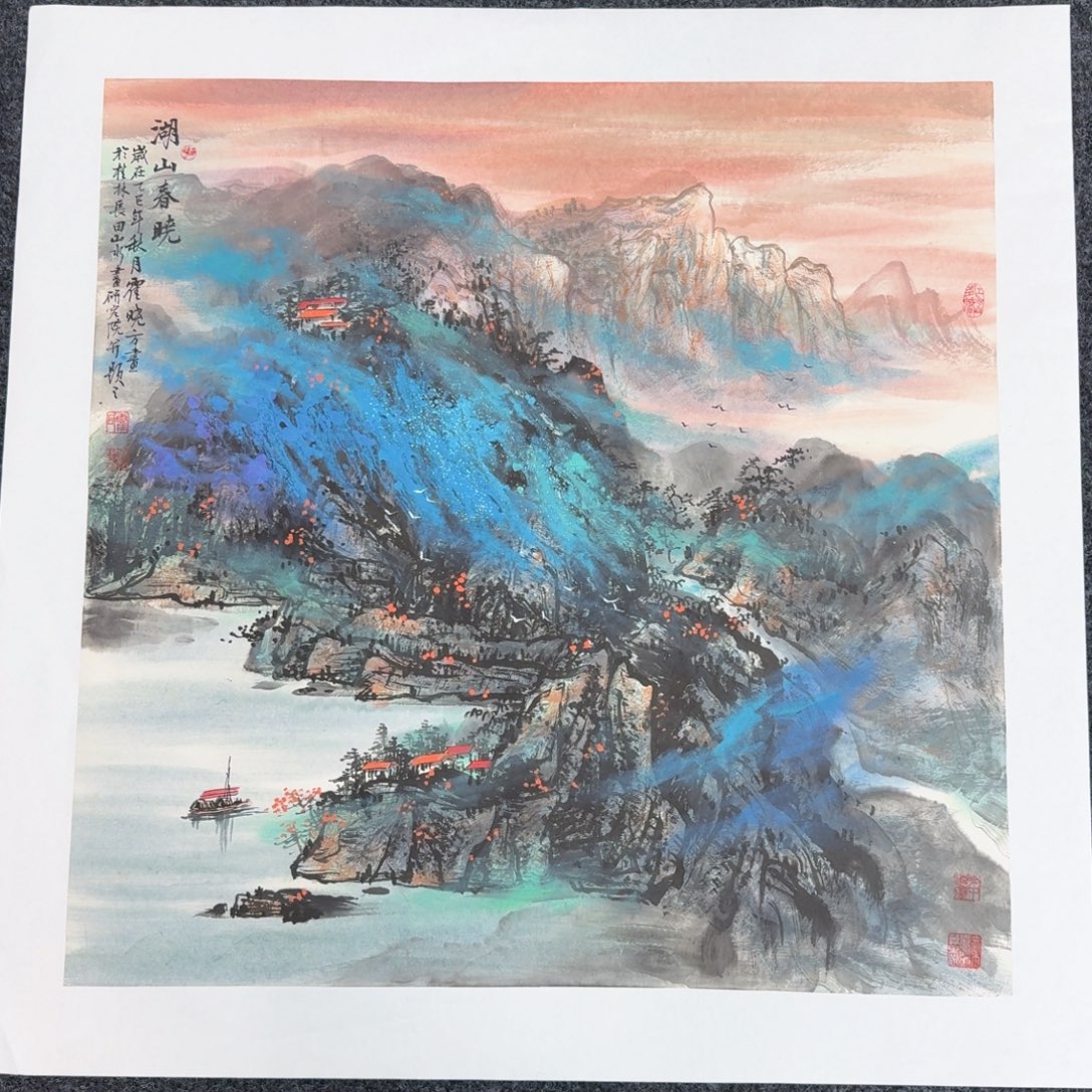 国画纯手绘山水花鸟作品