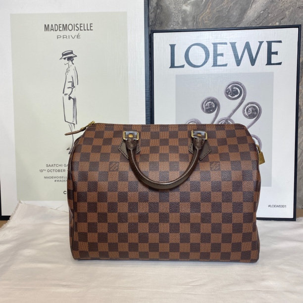 95新 LouisVuitton/路易威登 Lv棋盘格SP30枕头手提包