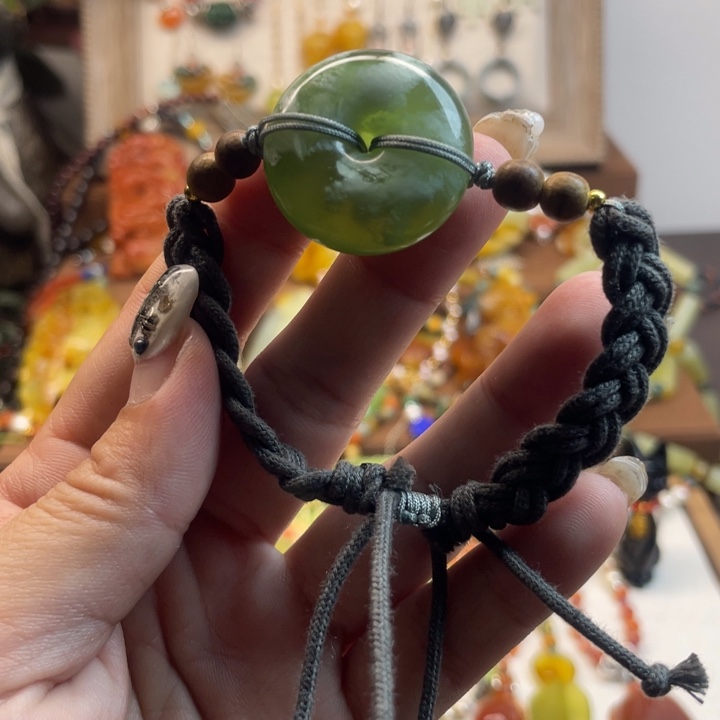 蛇纹石玉手链未镶嵌