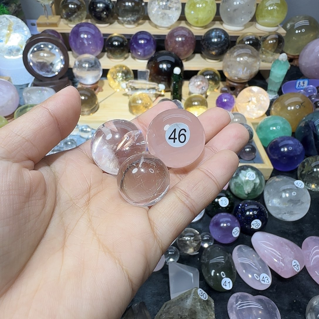 椰***霉水晶珠宝半成品未镶嵌46