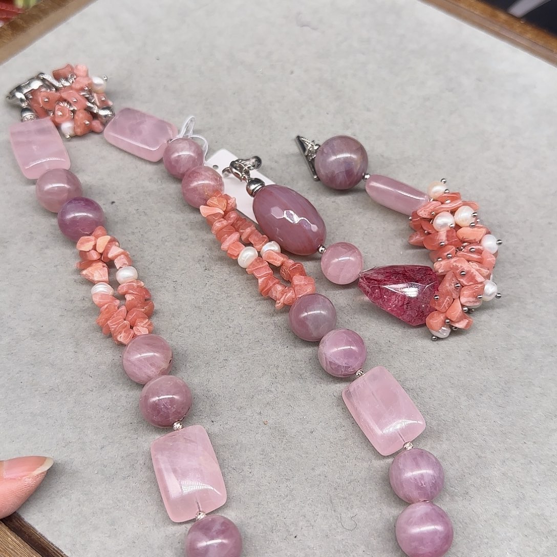 用***6玛瑙/玉髓合金珠宝半成品项链一套拍两79发一条