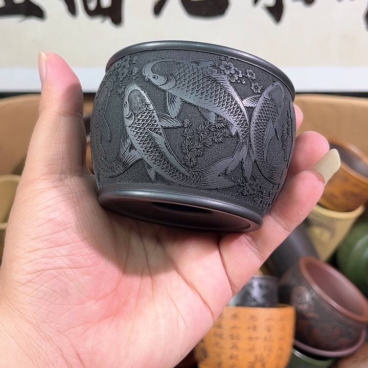 茶杯紫砂全手工紫砂主人杯