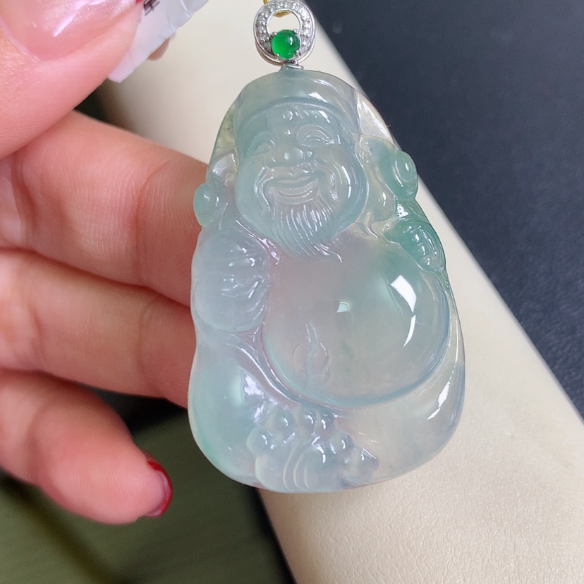 【闪购商品】翡翠颈饰18K金镶嵌八*?财神