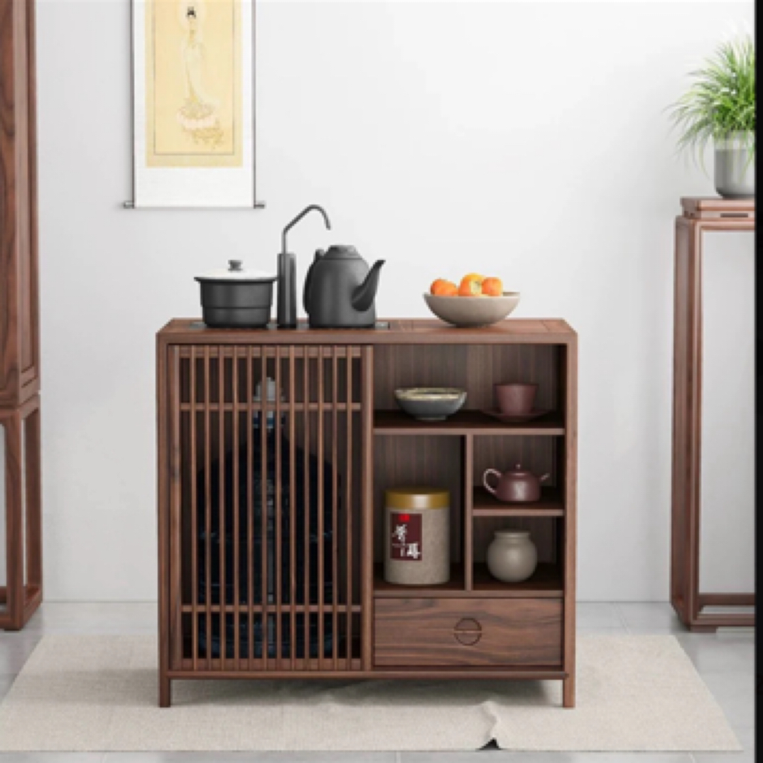 茶水柜餐边柜置物架茶超柜茶桌柜阳台桌柜新中式客厅家用简约烧水