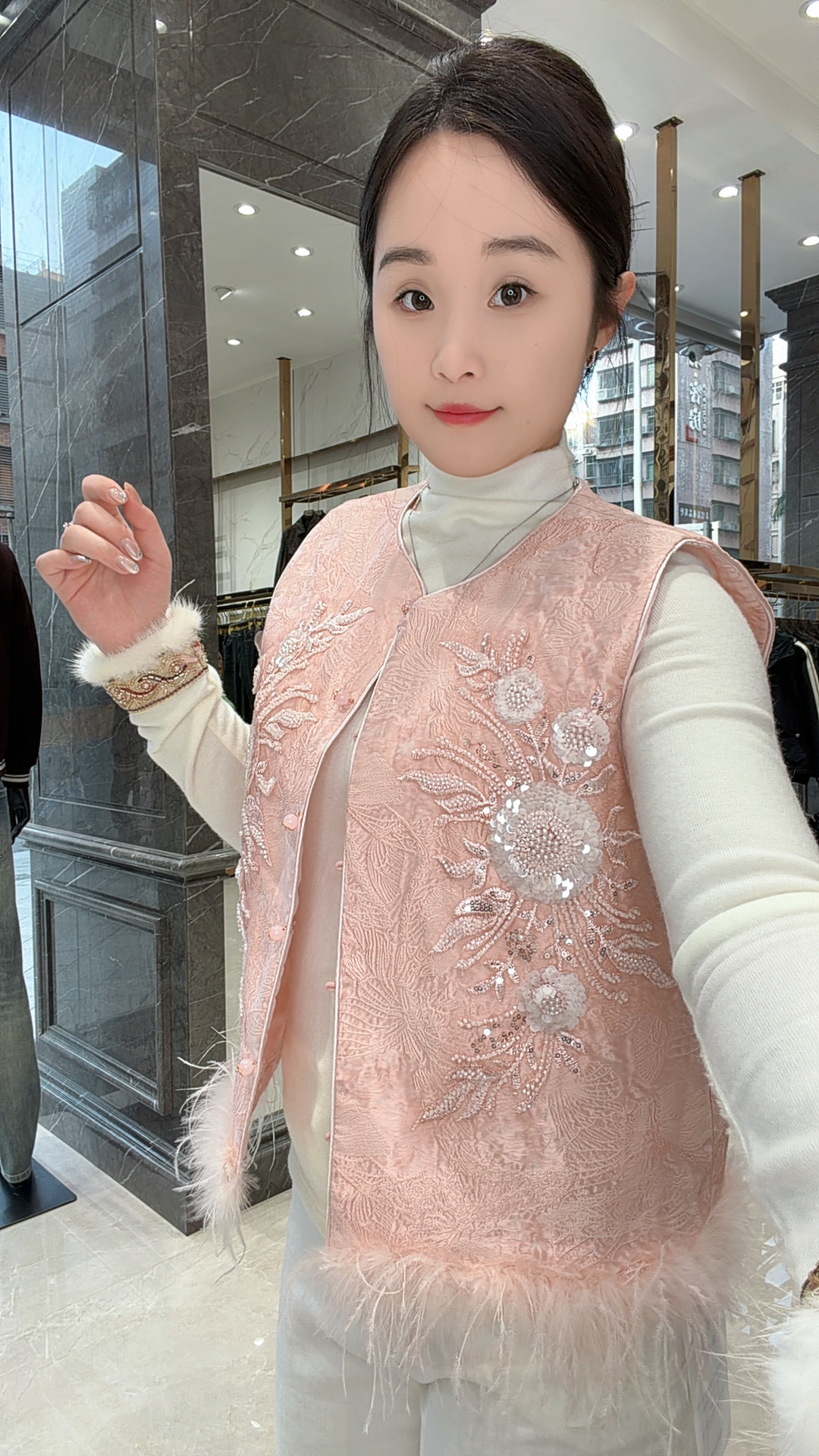 复古风新中式女装秋冬无袖夹马甲覆传统盘扣国风坎肩上衣 8985#