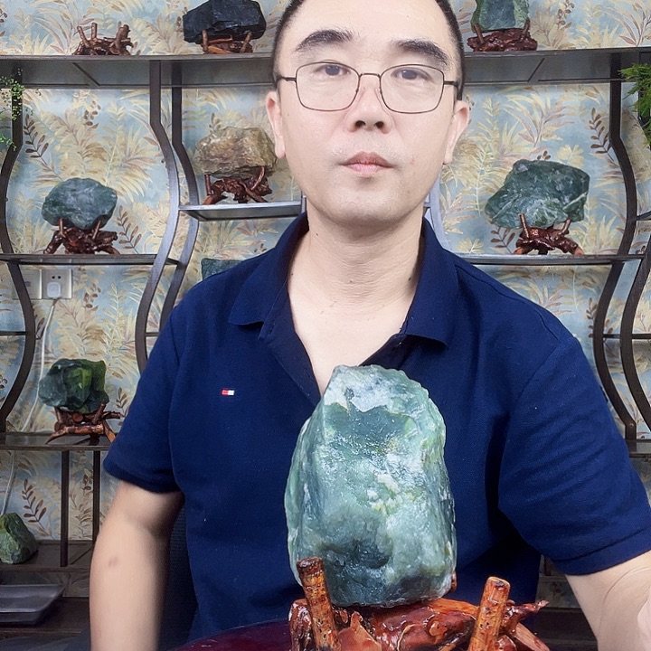 内***赏蛇纹石玉未镶嵌原料