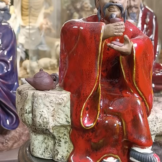 兵***兵陶石湾公仔陶瓷摆件