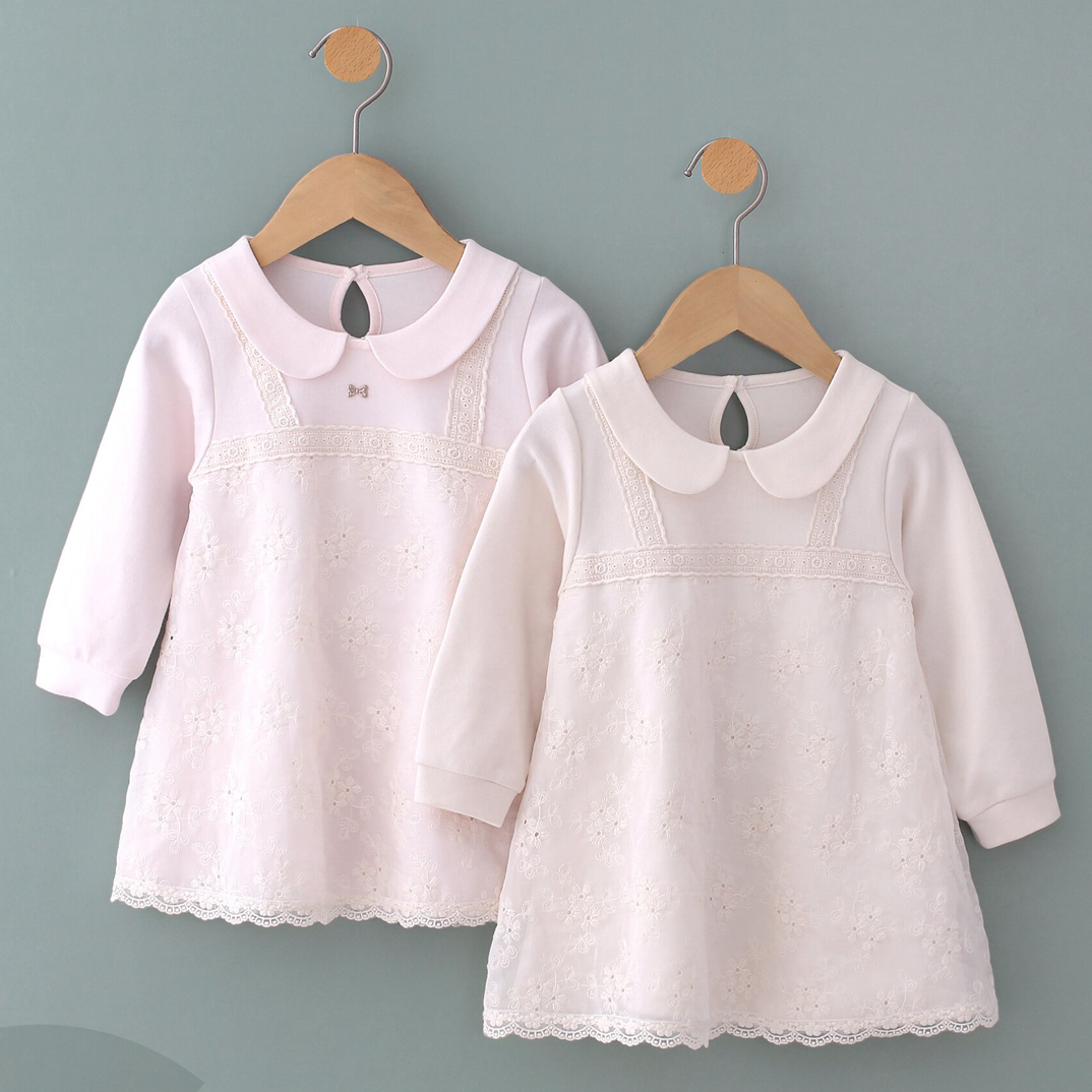 秋季甜美长袖女春秋小裙子宝宝花边洋气秋季