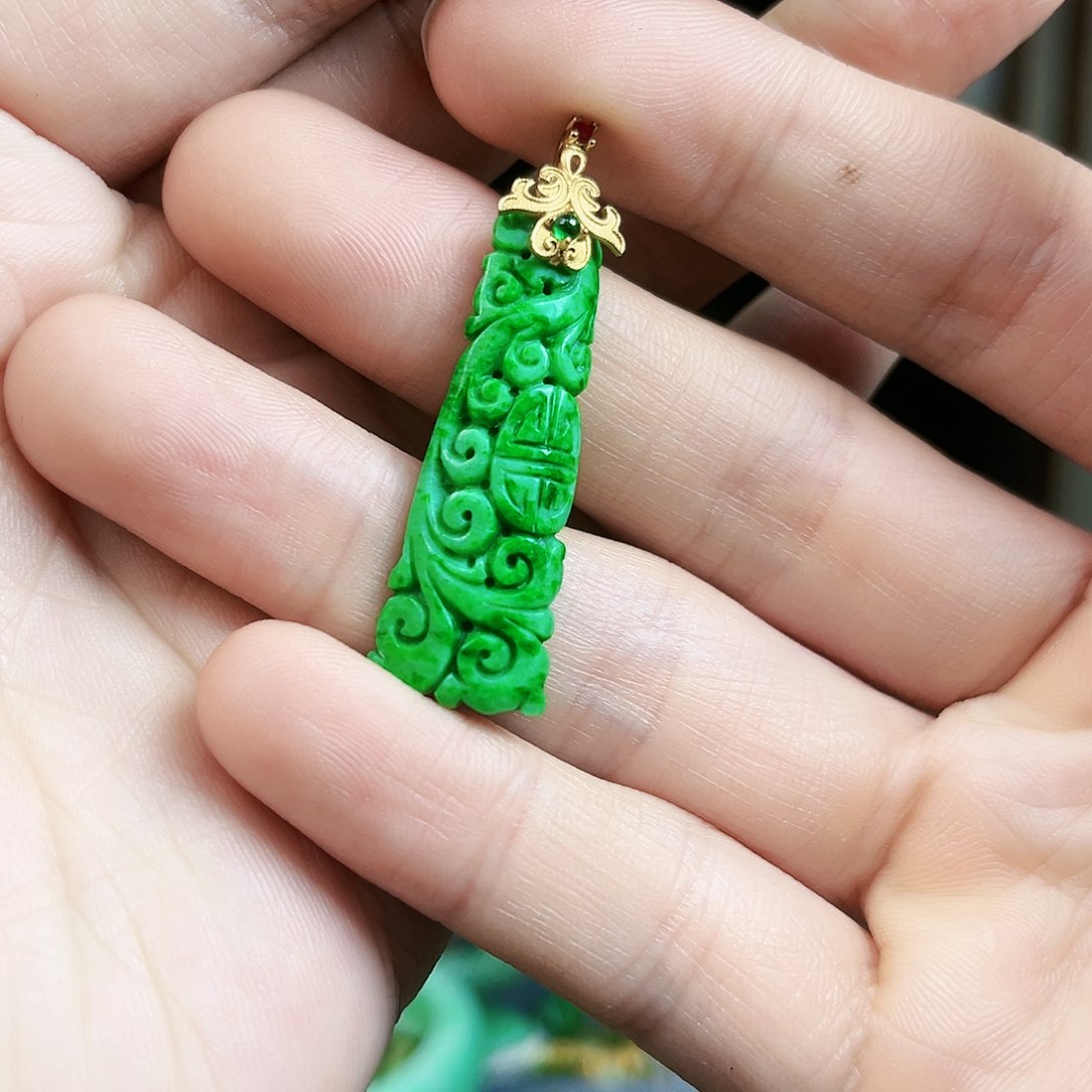 翡翠颈饰银S925镶嵌用****4吊坠