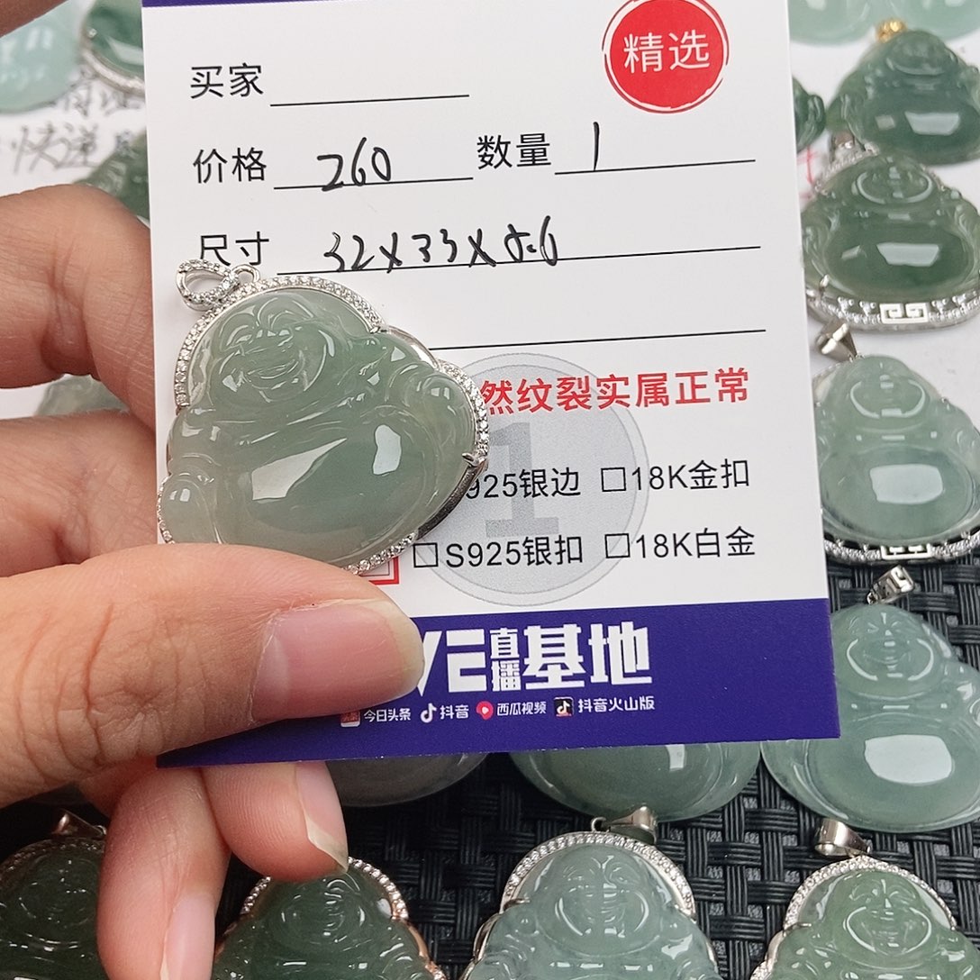 翡翠银S925镶嵌颈饰