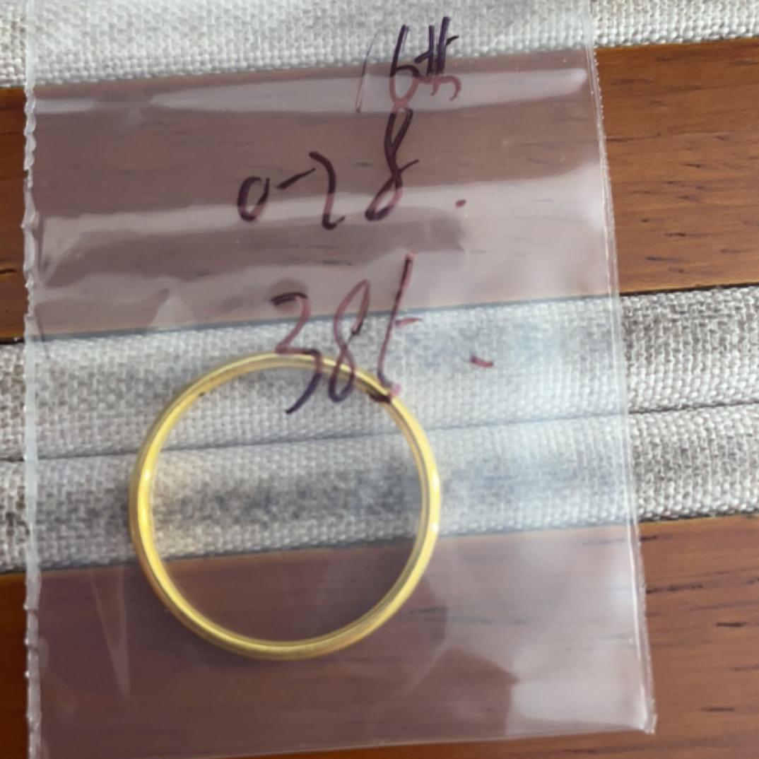 克重0.28 16号 亮面戒指 足金999