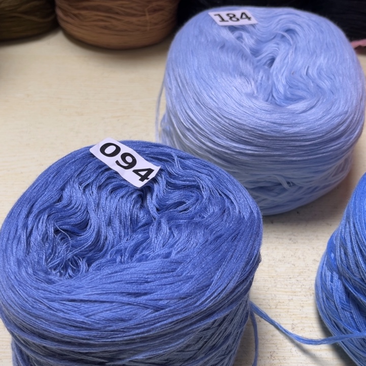 羊毛混纺深天蓝五团