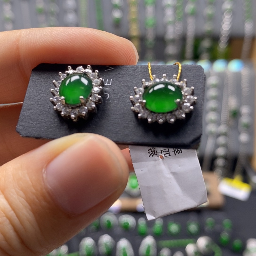 颈饰银S925镶嵌翡翠193号