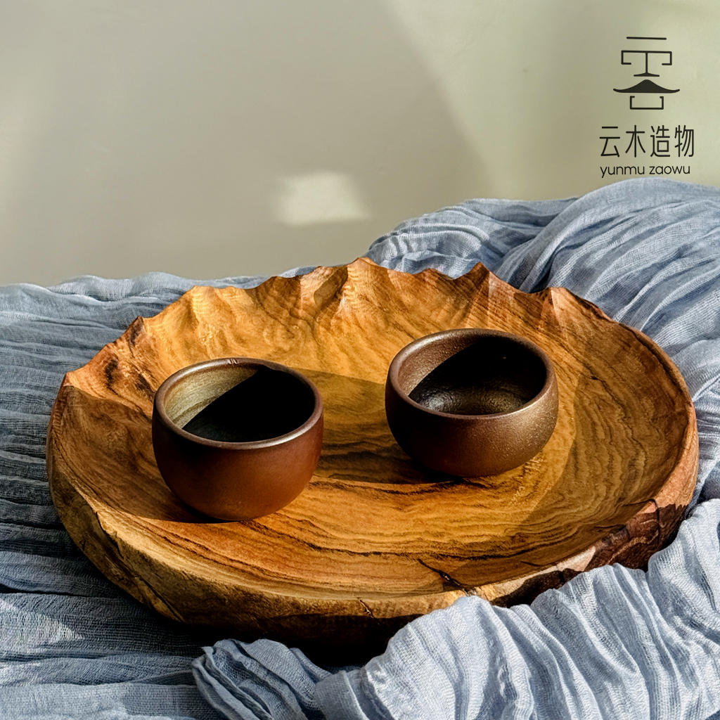 【一物一拍】云南侘寂风摆件果盘花瓶木墩壶承茶空间装饰鬼柳贵黄木