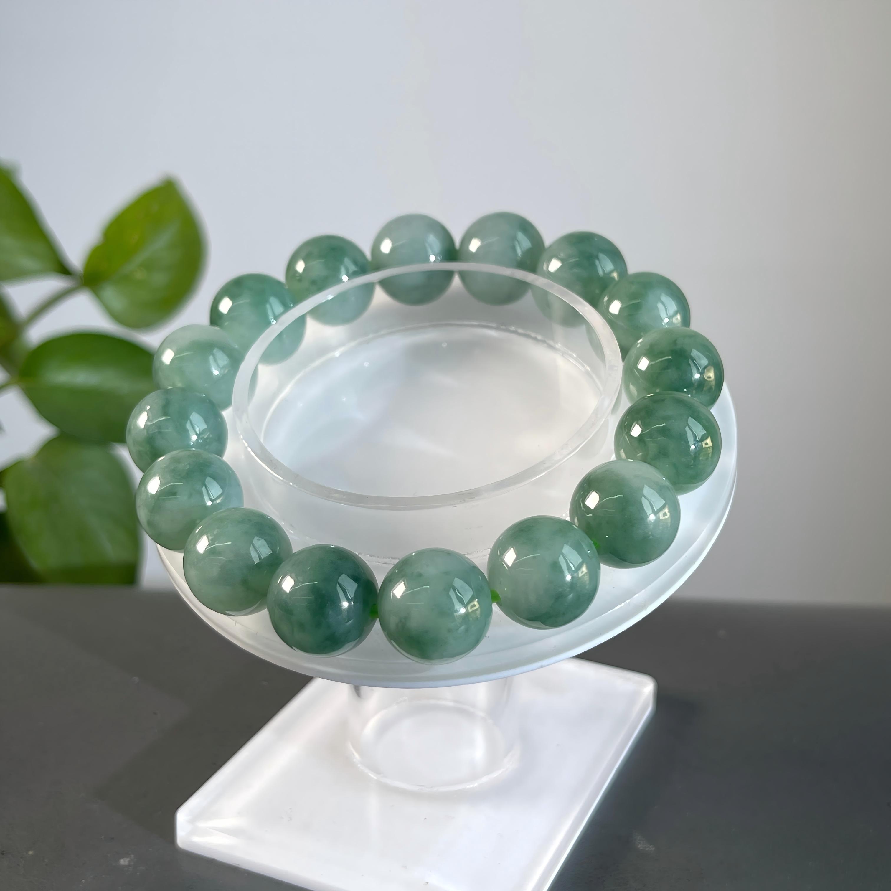 JXB21-224    天然缅甸翡翠A货  翡翠手串