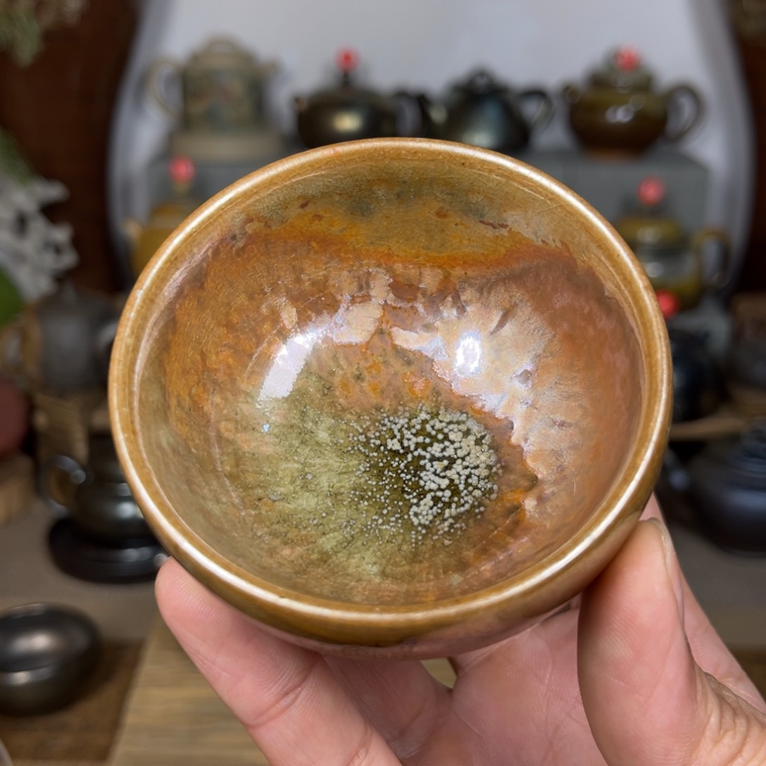 壶建水紫陶幻彩主人杯80c c