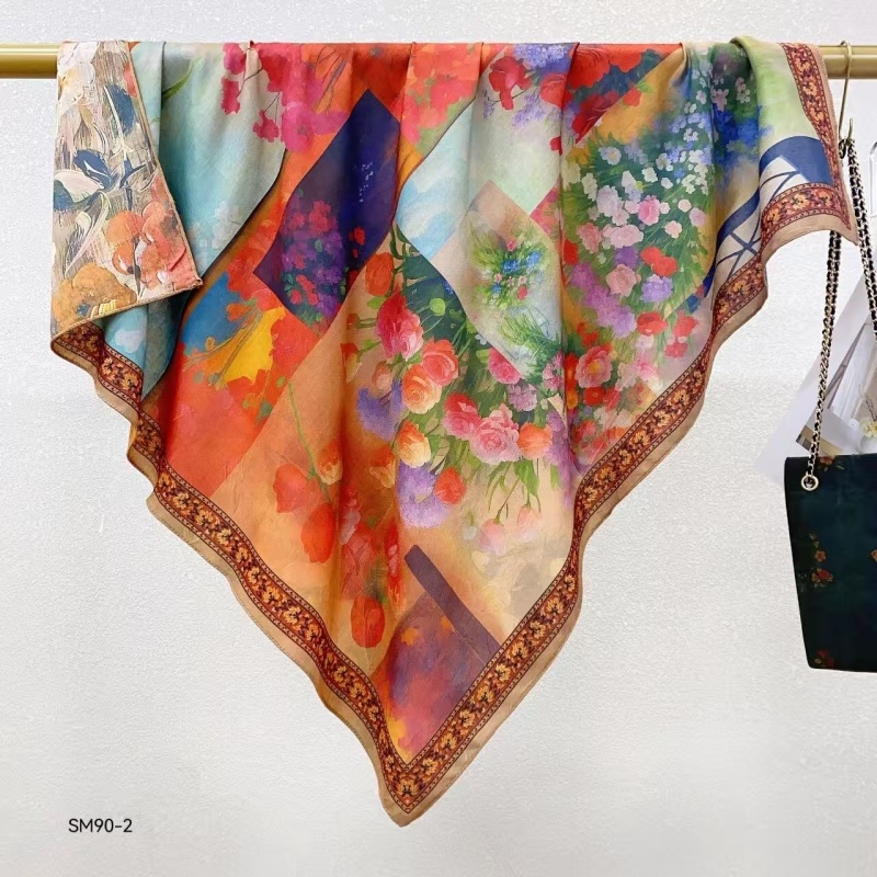 【B184】南栀玫 丝毛方巾 围巾85*85左右