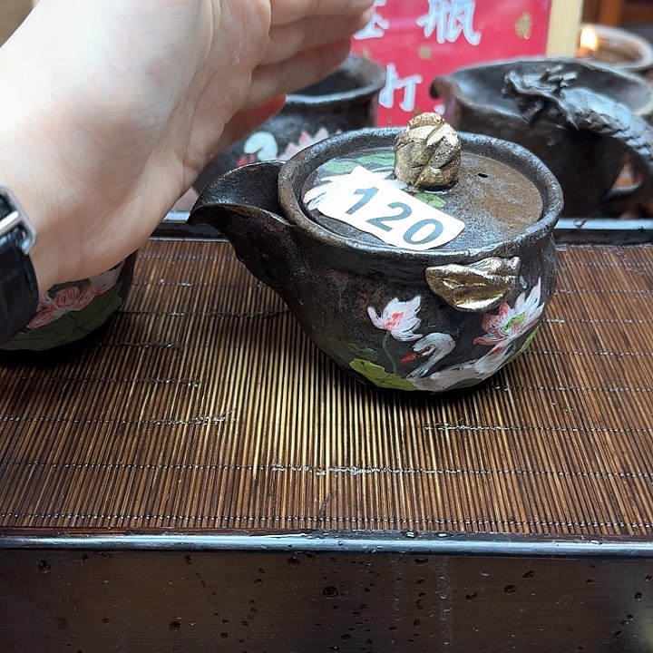 纯手工制作粗陶茶具