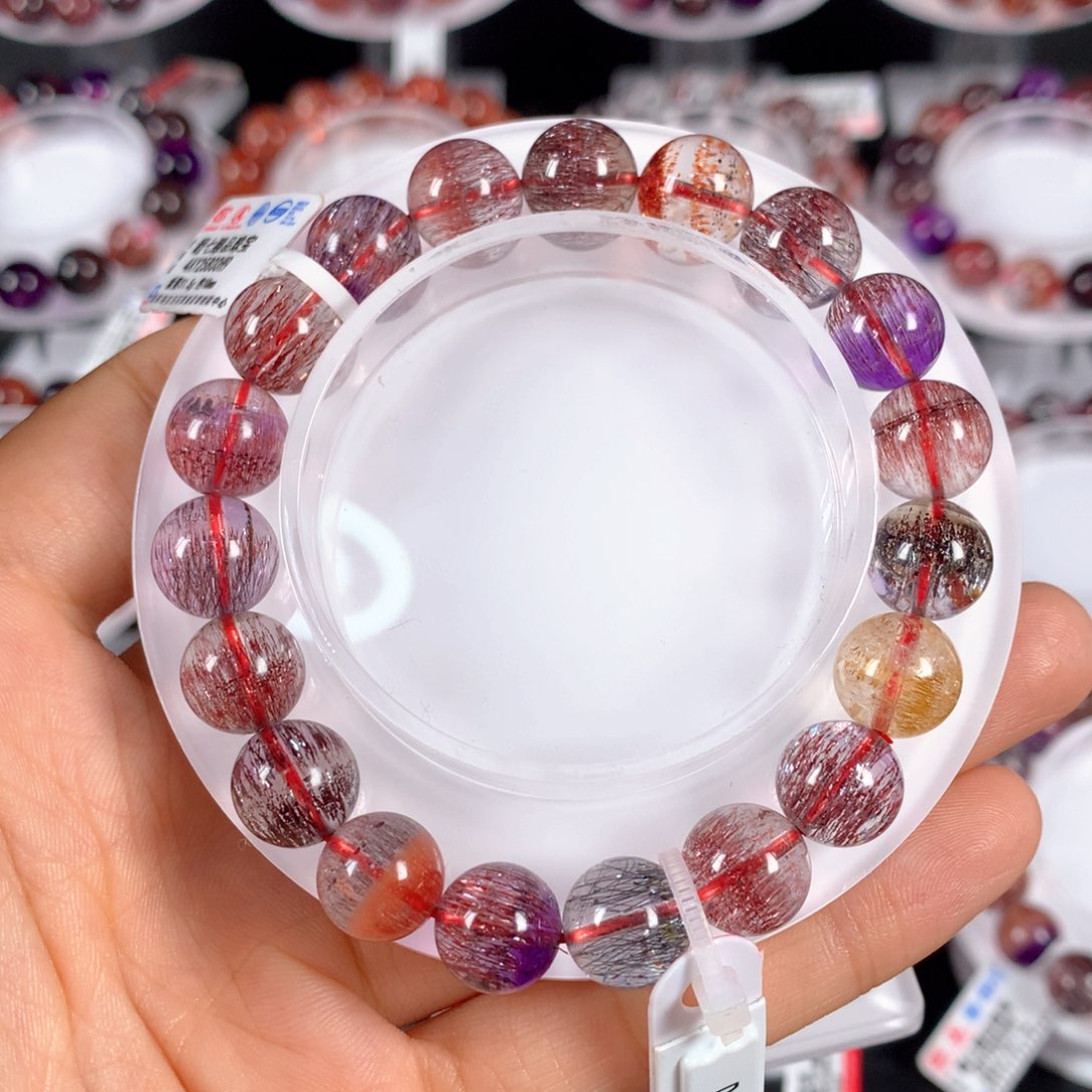 水晶手链未镶嵌稀有色超七10.6