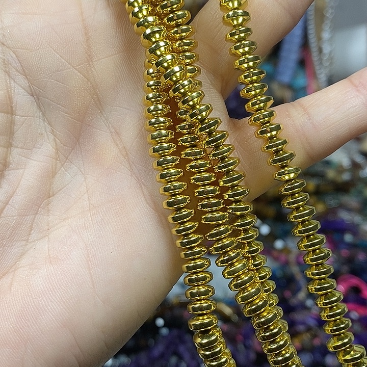 玛瑙/玉髓未镶嵌珠宝半成品黑胆石卡6mm（2条）